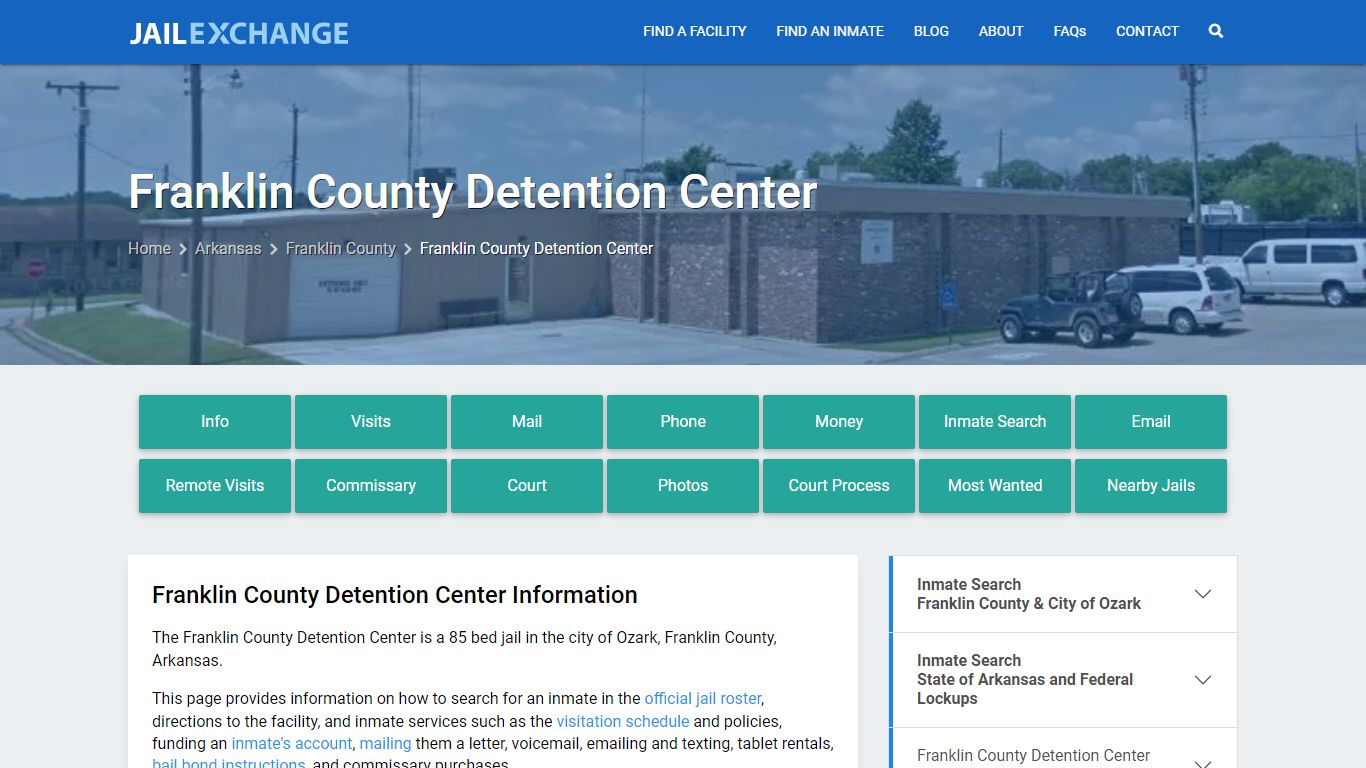 Franklin County Detention Center, AR Inmate Search, Information