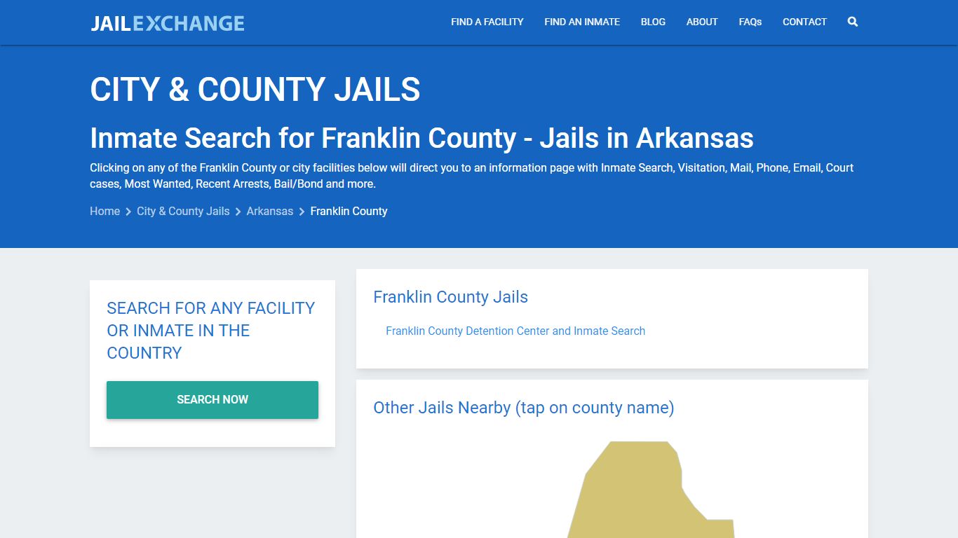 Inmate Search for Franklin County | Jails in Arkansas - Jail Exchange